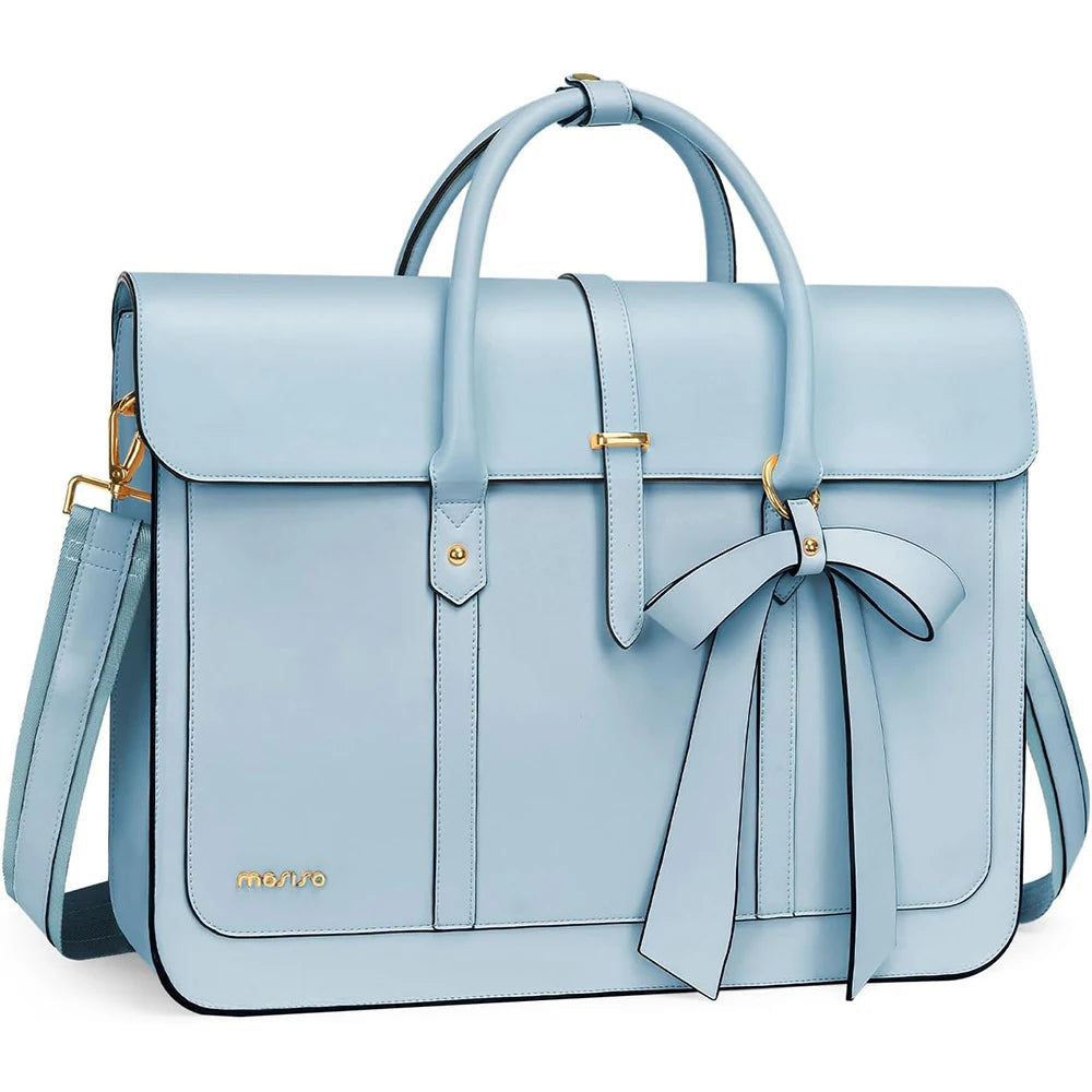 Elegant PU Leather Laptop Tote