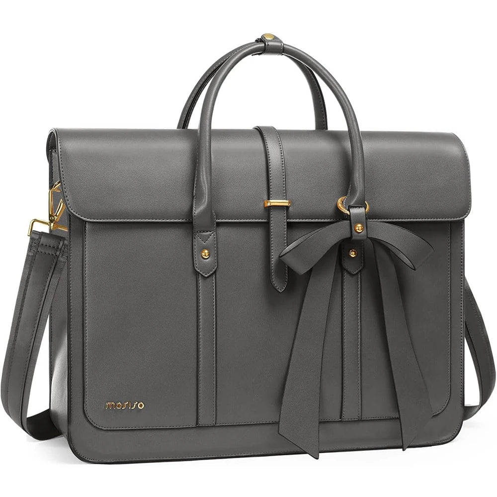 Elegant PU Leather Laptop Tote