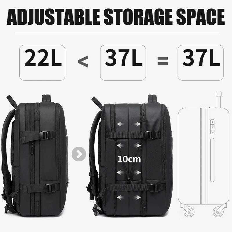 Expandable Waterproof Laptop Backpack