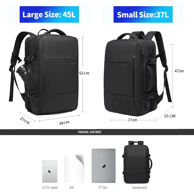 Expandable Waterproof Laptop Backpack