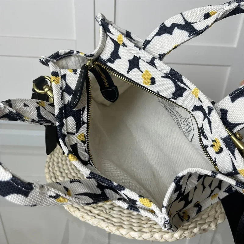 Floral-Print Cargo Shoulder Bag