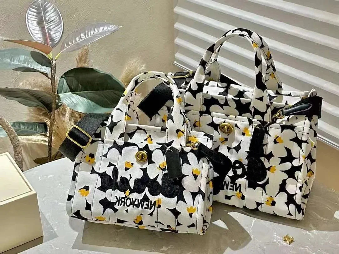 Floral-Print Cargo Shoulder Bag