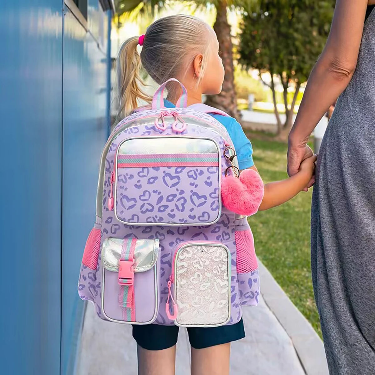 Floral Girls Backpack Set
