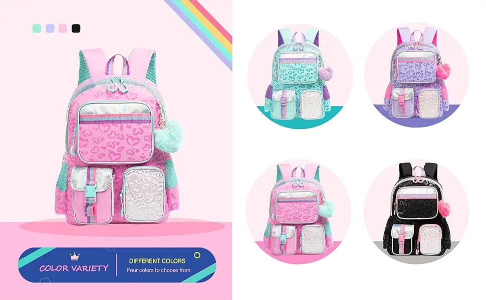 Floral Girls Backpack Set