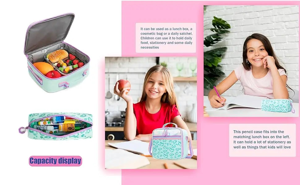 Floral Girls Backpack Set