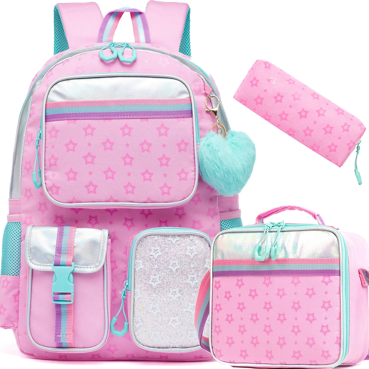 Floral Girls Backpack Set