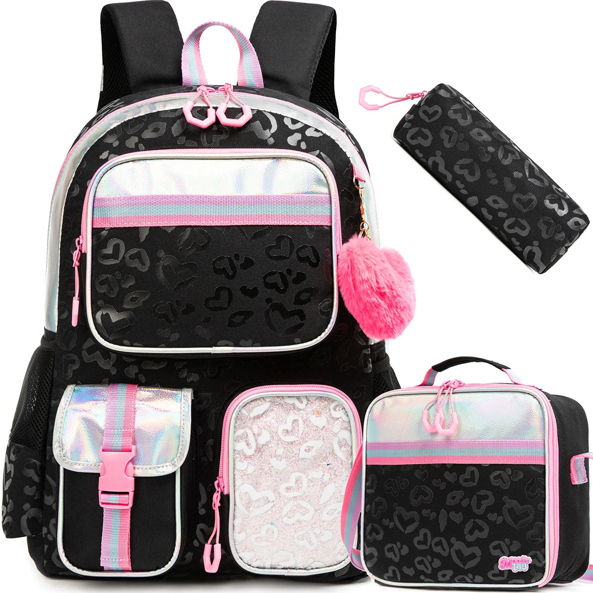 Floral Girls Backpack Set
