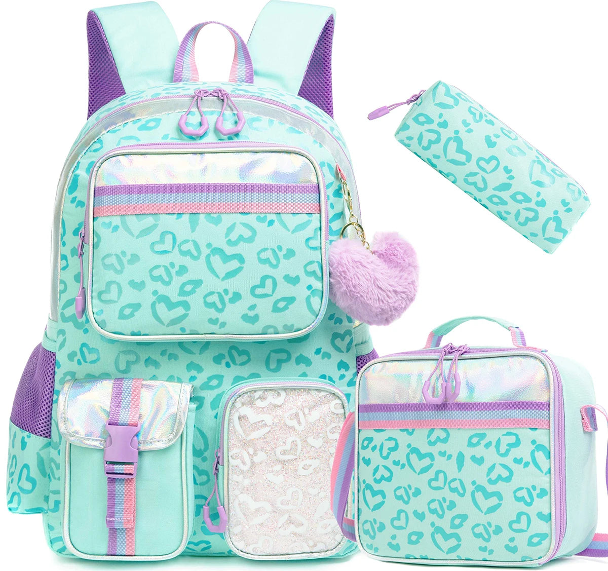 Floral Girls Backpack Set