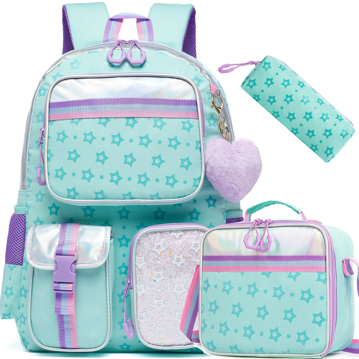 Floral Girls Backpack Set
