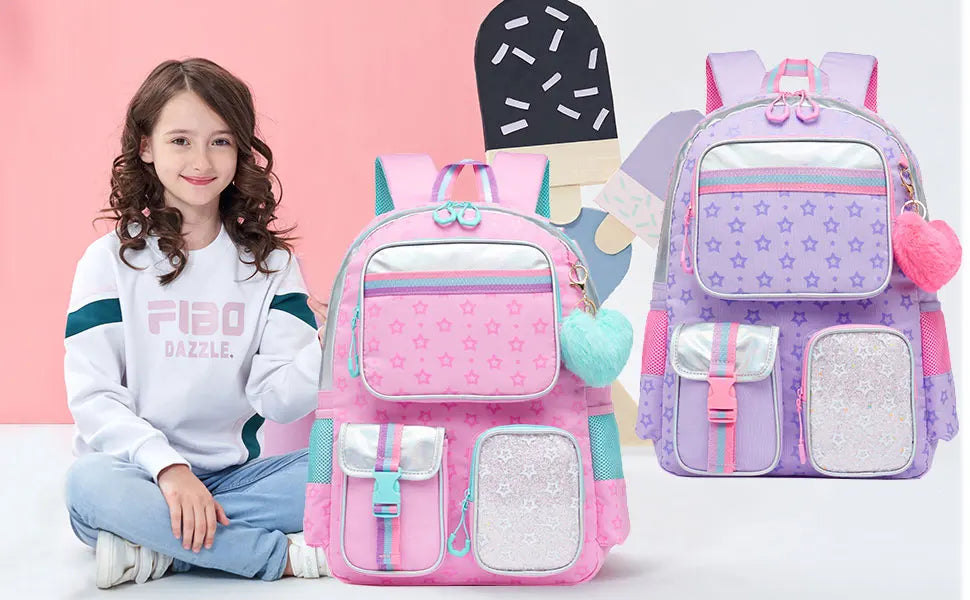 Floral Girls Backpack Set