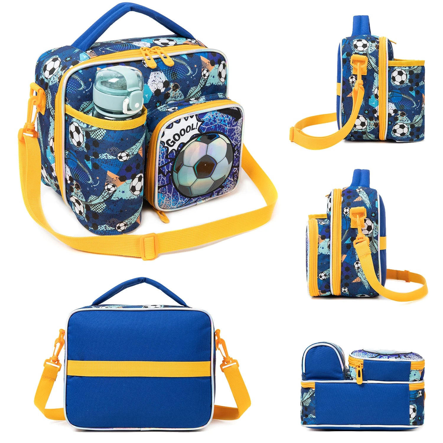 Football Print Lunch Bag