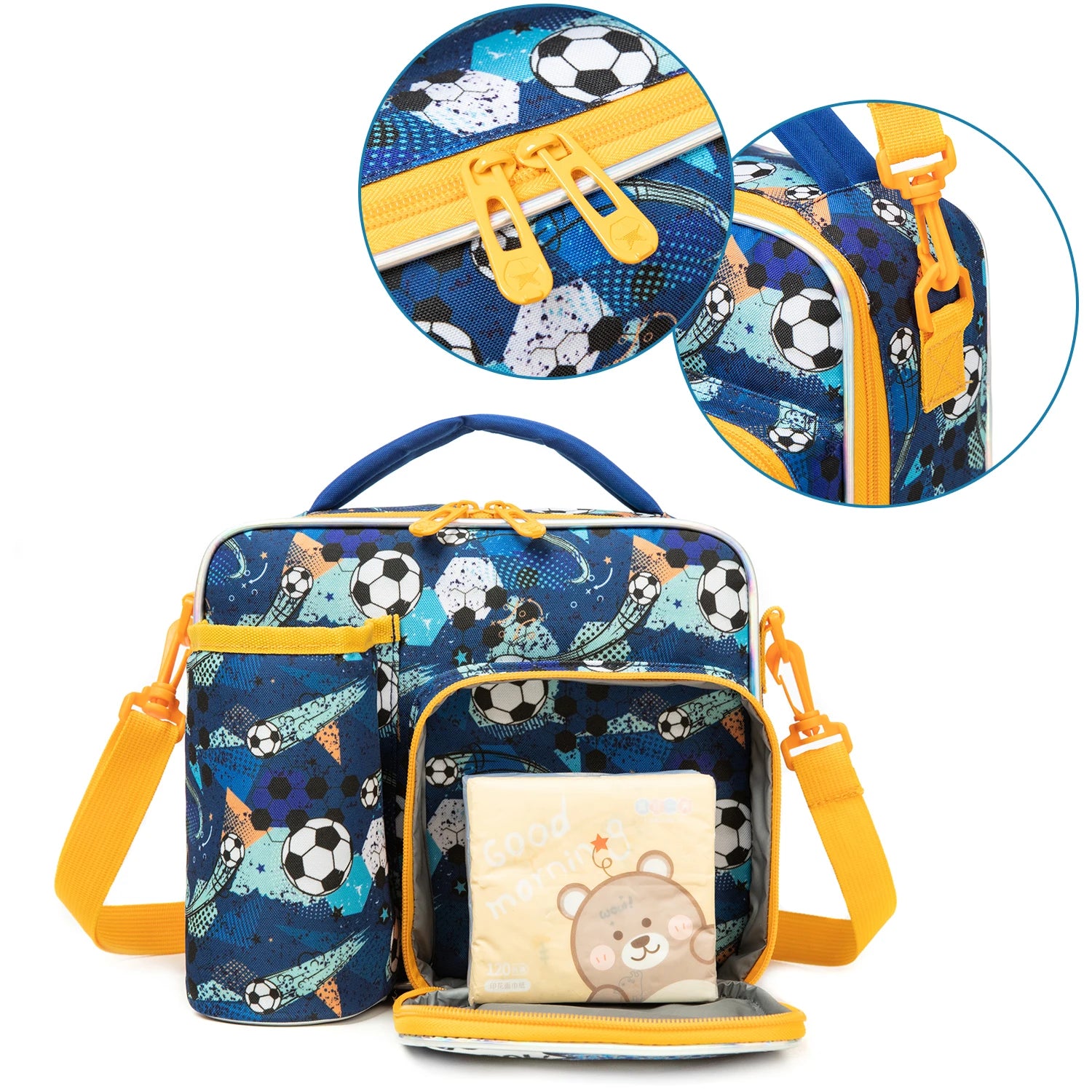 Football Print Lunch Bag