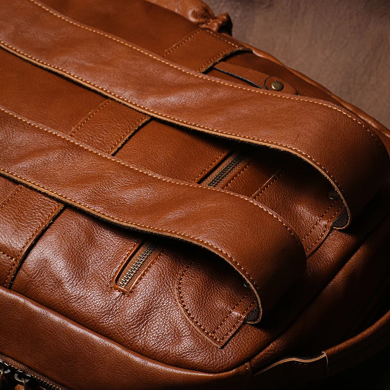 Genuine Leather Laptop Backpack