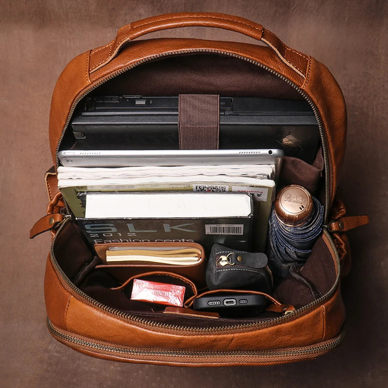 Genuine Leather Laptop Backpack