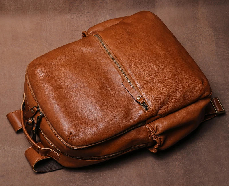 Genuine Leather Laptop Backpack