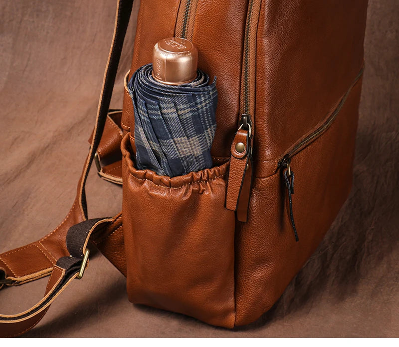 Genuine Leather Laptop Backpack