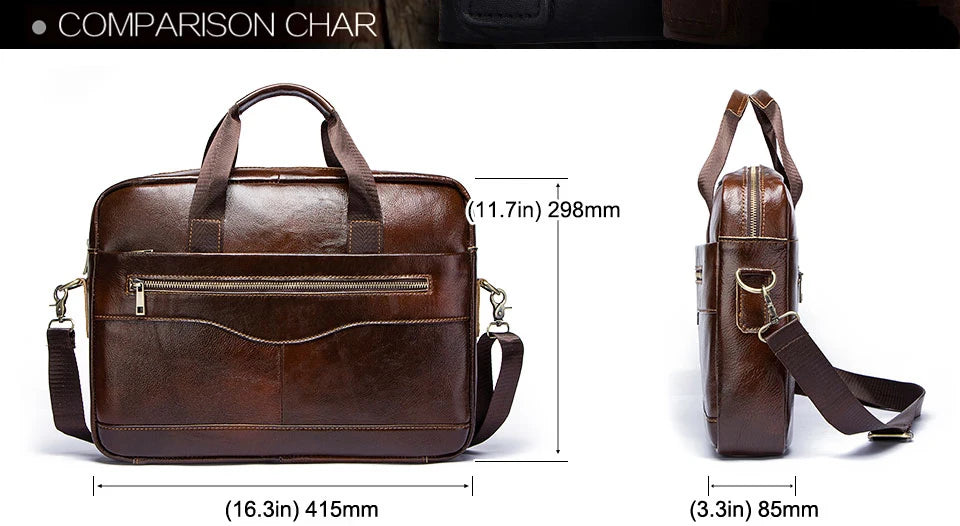 Genuine Leather Laptop Briefcase