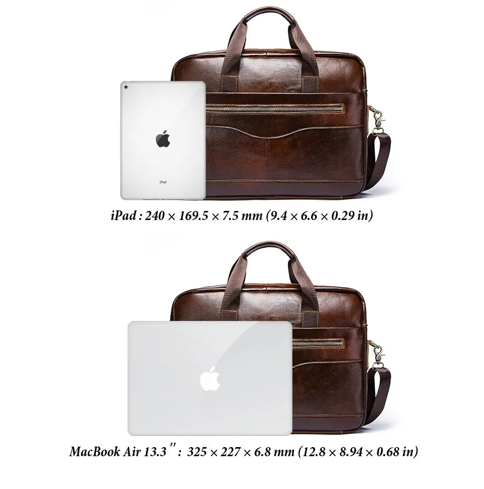 Genuine Leather Laptop Briefcase