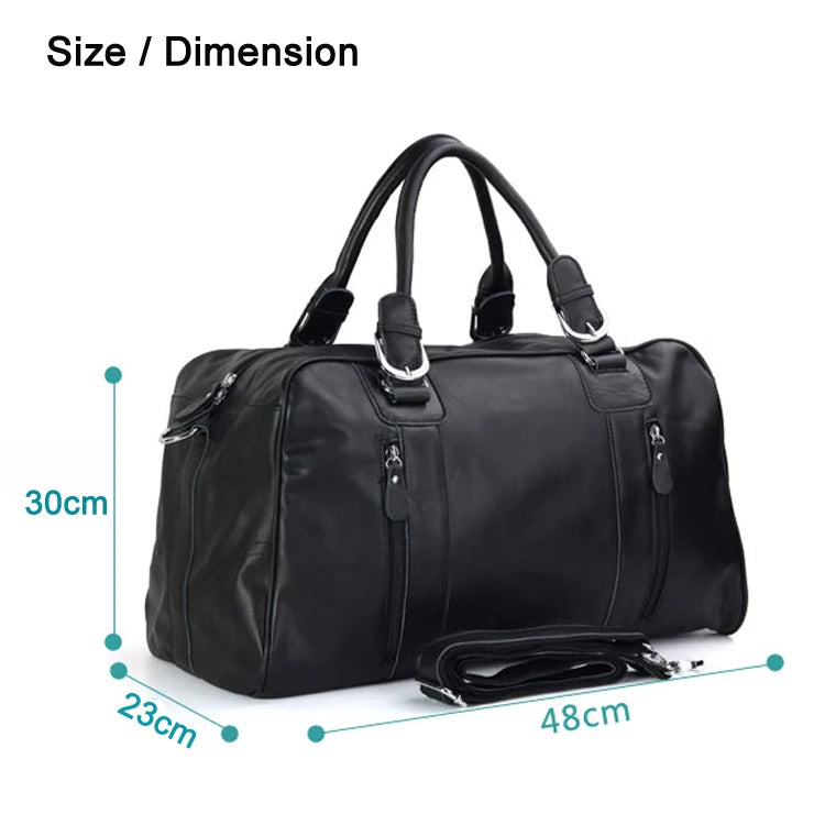 Genuine Leather Travel Duffel Bag