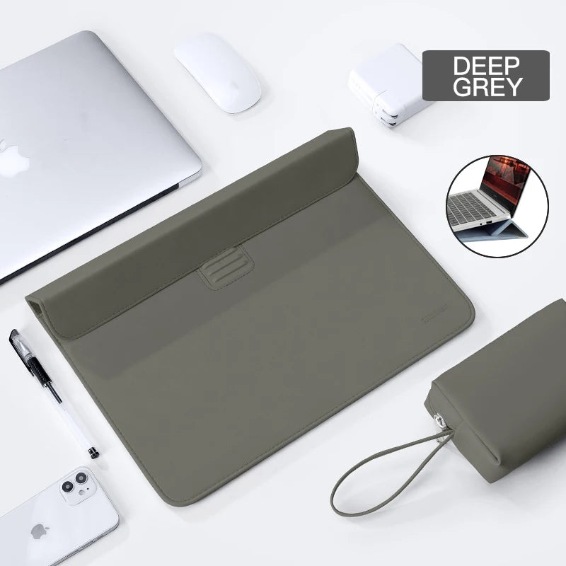 2-in-1 Laptop Sleeve Bag & Stand – Protective Case for MacBook, Dell, ASUS, Huawei