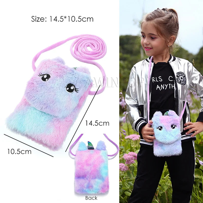 Plush Unicorn Backpack – Cute Cartoon School Bag