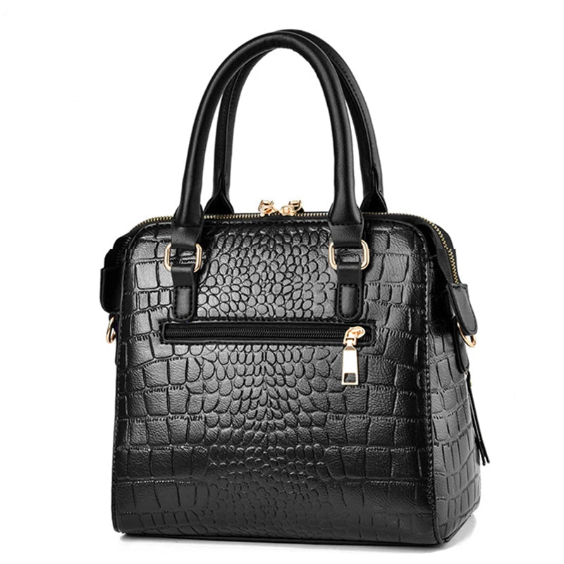 Luxury Crocodile Pattern PU Leather Handbag