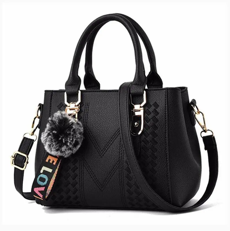 Fashion Leather Embroidery Handbag-Casual Messenger Bag