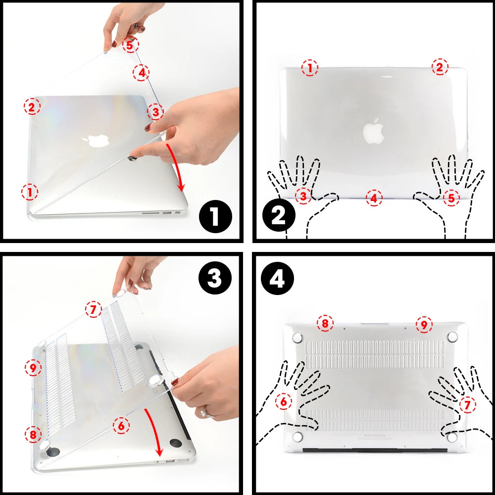 Stylish Matte Protective Cover for MacBook Air, Pro