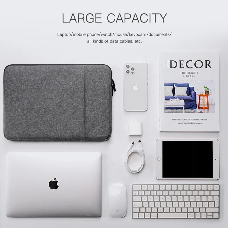Waterproof Laptop Sleeve Bag 13–15.6 Inch for MacBook Air/Pro M1 13.3, Lenovo, HP, Huawei, Xiaomi Notebook Case