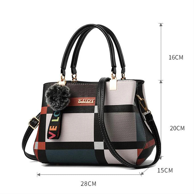 Stylish Top-handle PU Leather Handbag-Multi-purpose Fashion Bag
