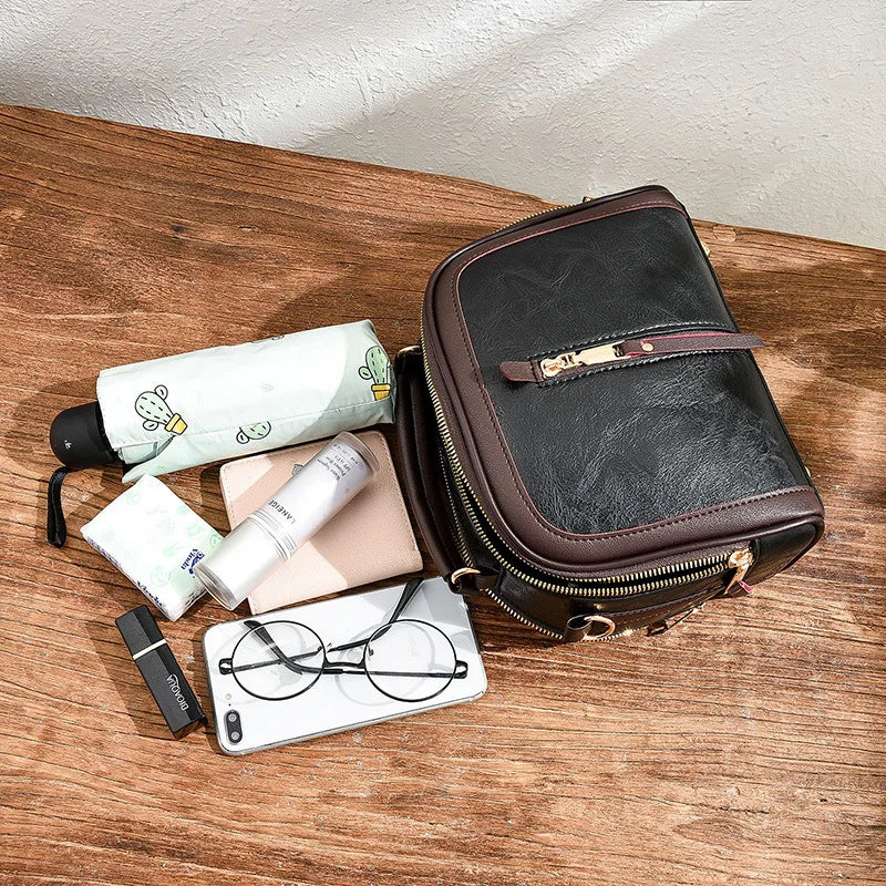 Luxury Alligator Pattern Handbag – Designer PU Leather Shell Bag