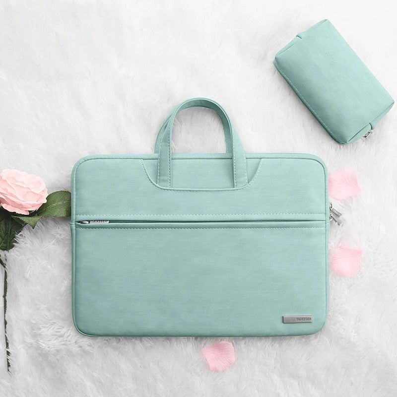 Stylish PU Leather Laptop Handbag with Shoulder Strap (13–15.6 Inch)