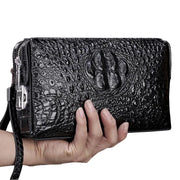 Elegant Crocodile Pattern Leather Clutch – Business Wallet