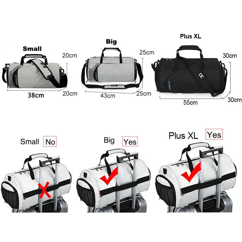 Dry & Wet Gym Bag – Large Capacity Fitness, Yoga & Travel Sports Bag