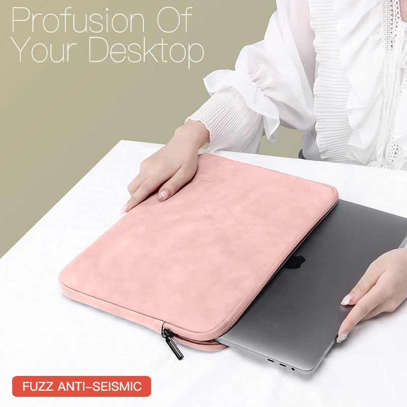 Water-Resistant Shockproof Laptop Sleeve – Fits MacBook, Dell, HP (13–15.6 Inch)