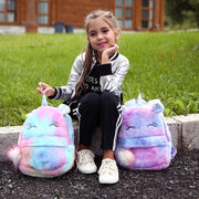 Plush Unicorn Backpack – Cute Cartoon School Bag
