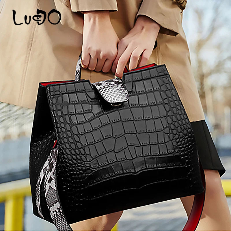 High-Quality PU Leather Large Capacity Tote, Shoulder & Crossbody Bag