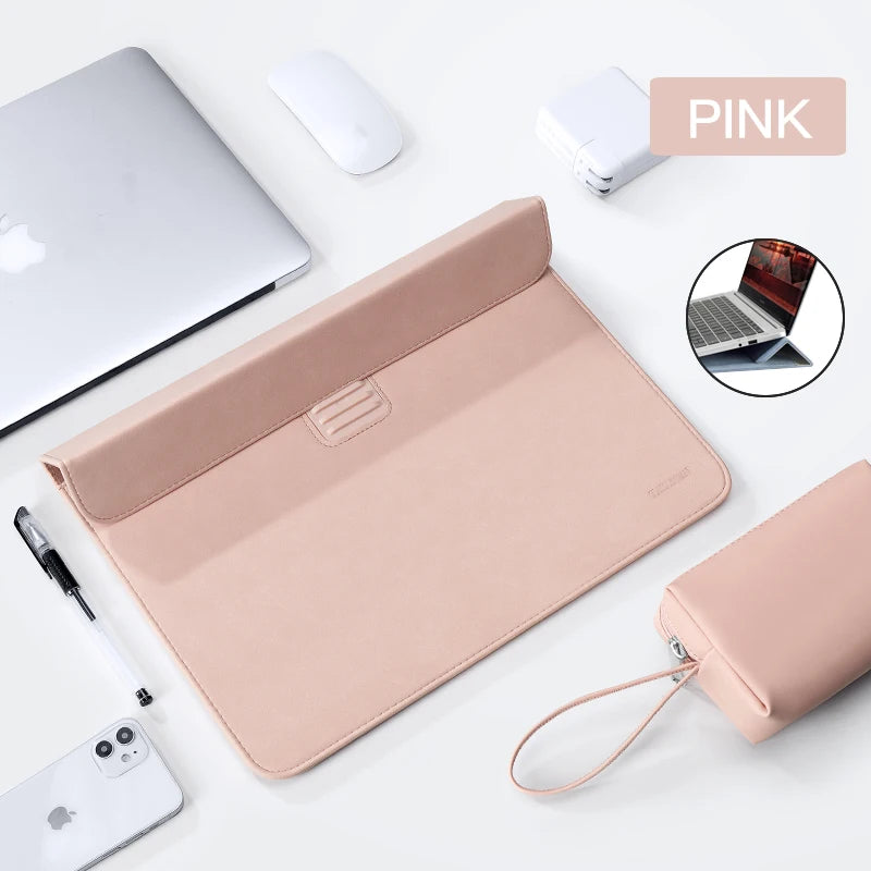 2-in-1 Laptop Sleeve Bag & Stand – Protective Case for MacBook, Dell, ASUS, Huawei