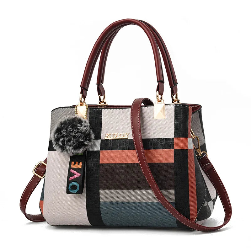 Stylish Top-handle PU Leather Handbag-Multi-purpose Fashion Bag