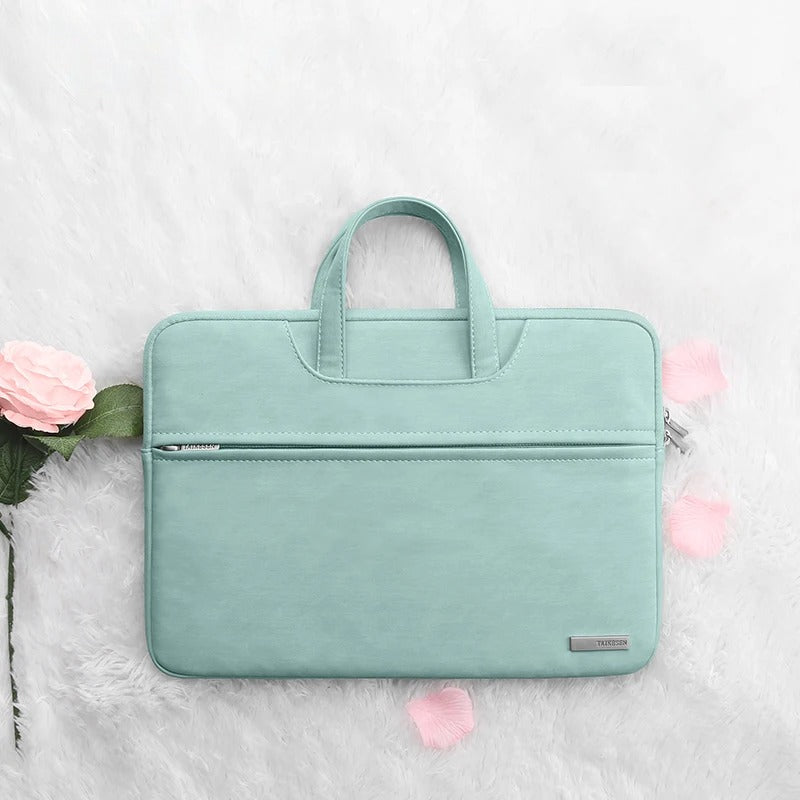 Stylish PU Leather Laptop Handbag with Shoulder Strap (13–15.6 Inch)