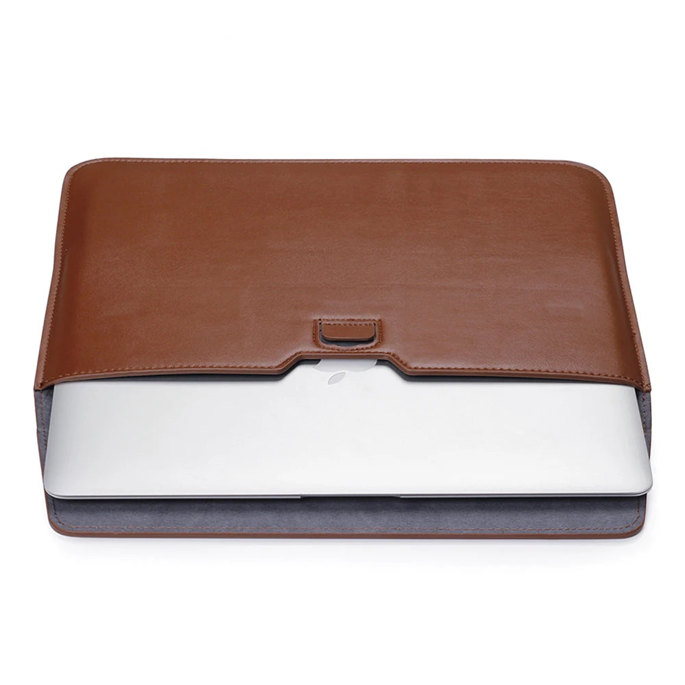 PU Leather MacBook Sleeve 11–15 Inch – Slim Luxury Laptop Cover