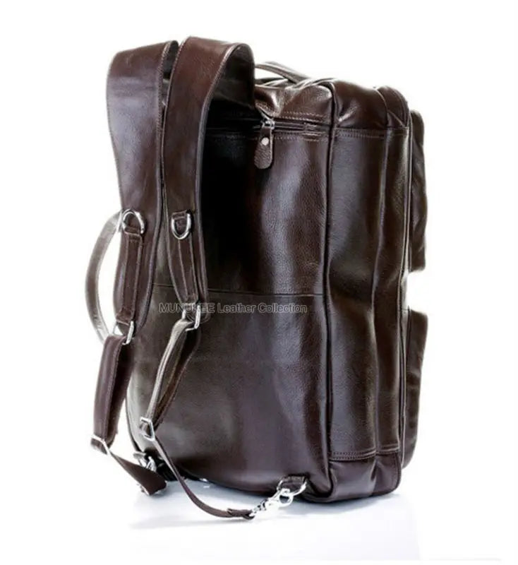 Premium Leather Travel Duffle Bag