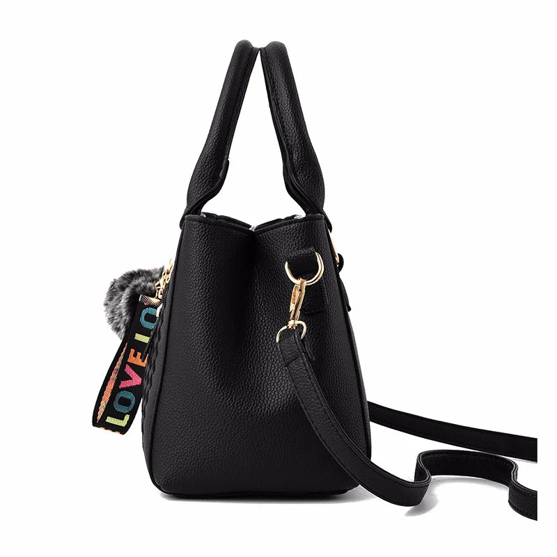 Fashion Leather Embroidery Handbag-Casual Messenger Bag