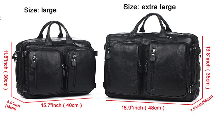Premium Leather Travel Duffle Bag