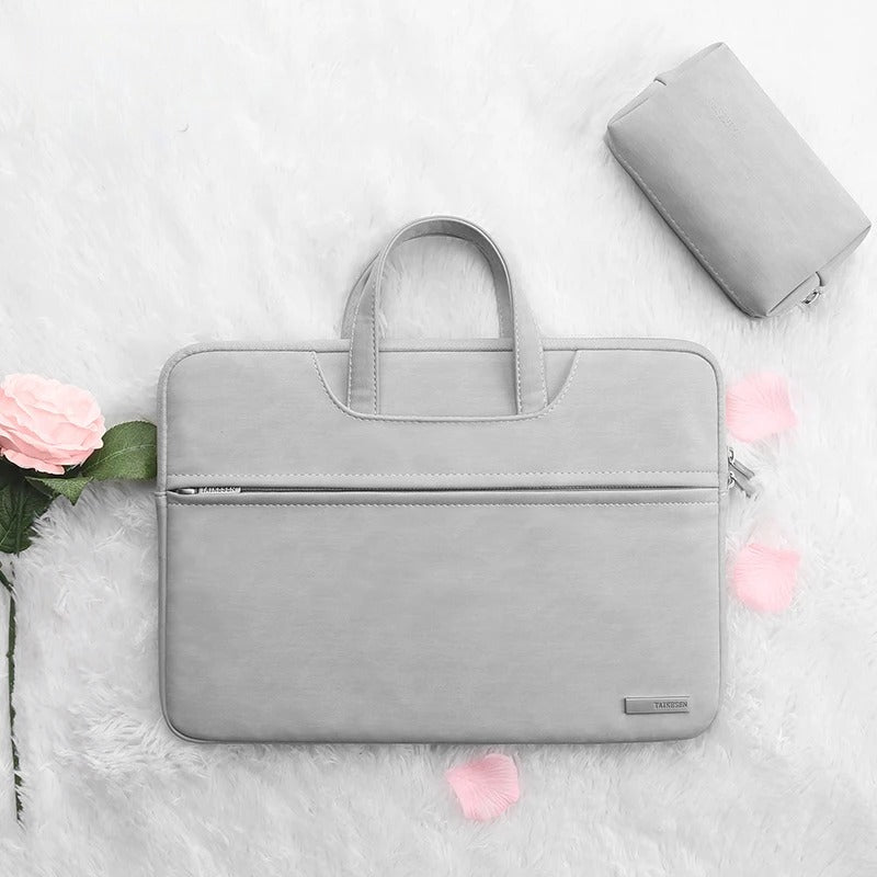 Stylish PU Leather Laptop Handbag with Shoulder Strap (13–15.6 Inch)