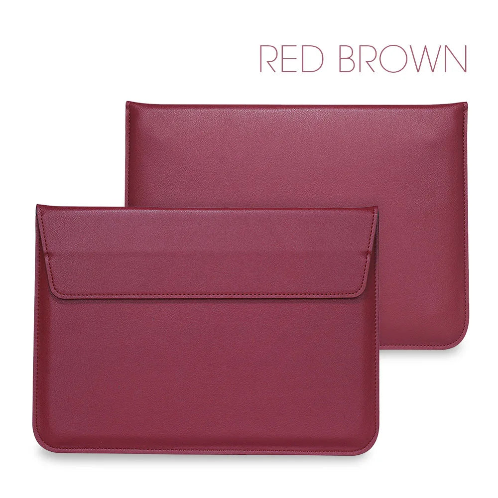 PU Leather MacBook Sleeve 11–15 Inch – Slim Luxury Laptop Cover