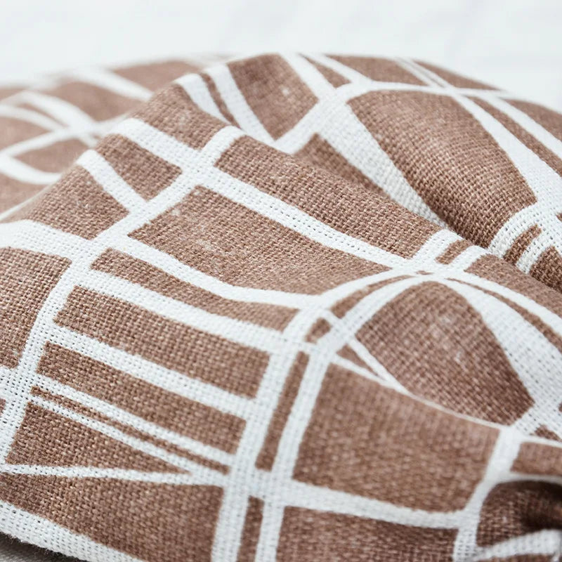 Multipurpose Botanical Print Linen Drawstring Bag