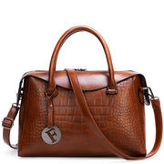 Fashionable Tote Bag – Crocodile Pattern Luxury PU Satchel