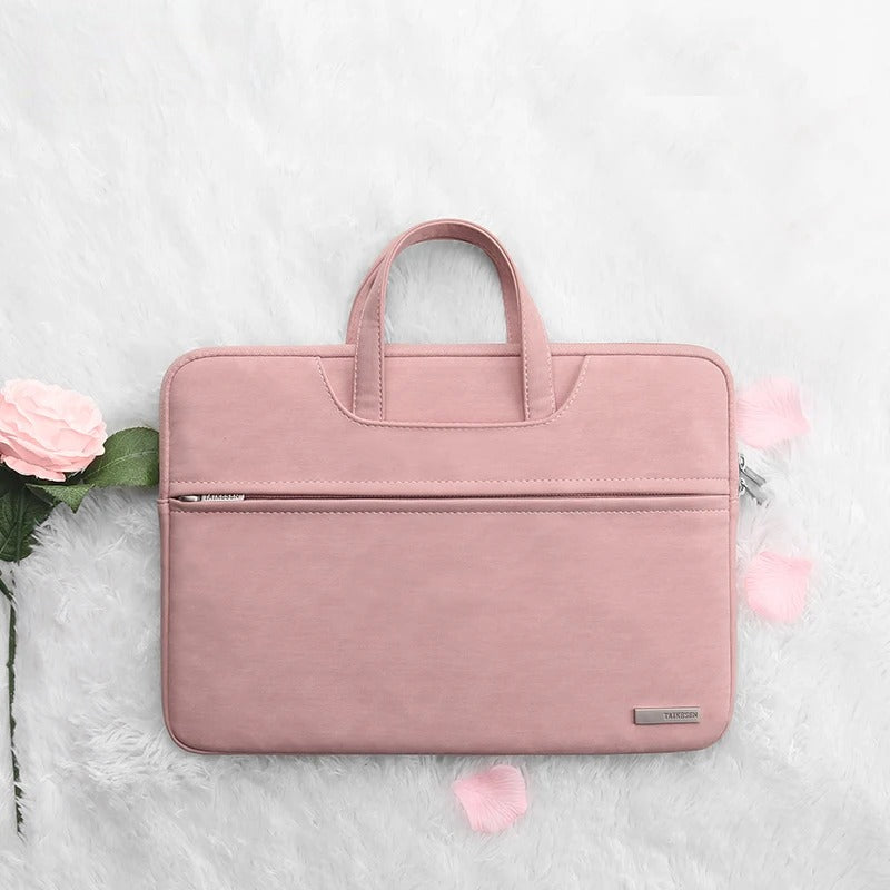 Stylish PU Leather Laptop Handbag with Shoulder Strap (13–15.6 Inch)