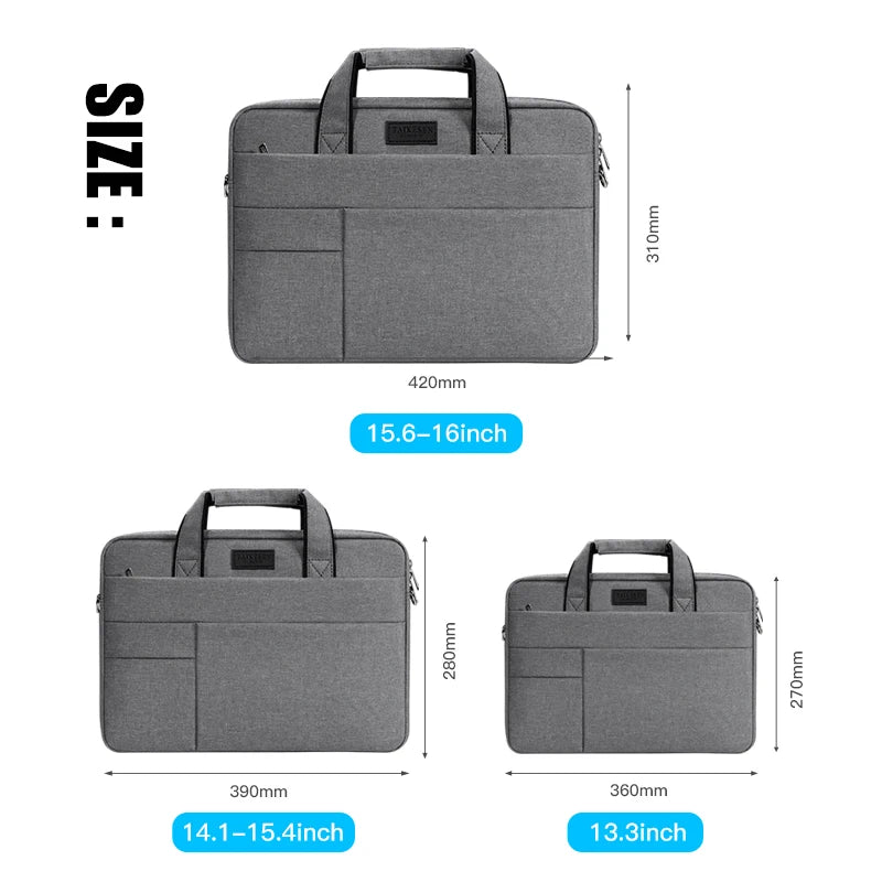 Shockproof Laptop Bag 12–15.6 Inch Sleeve Case for MacBook Air/Pro, Xiaomi, Huawei
